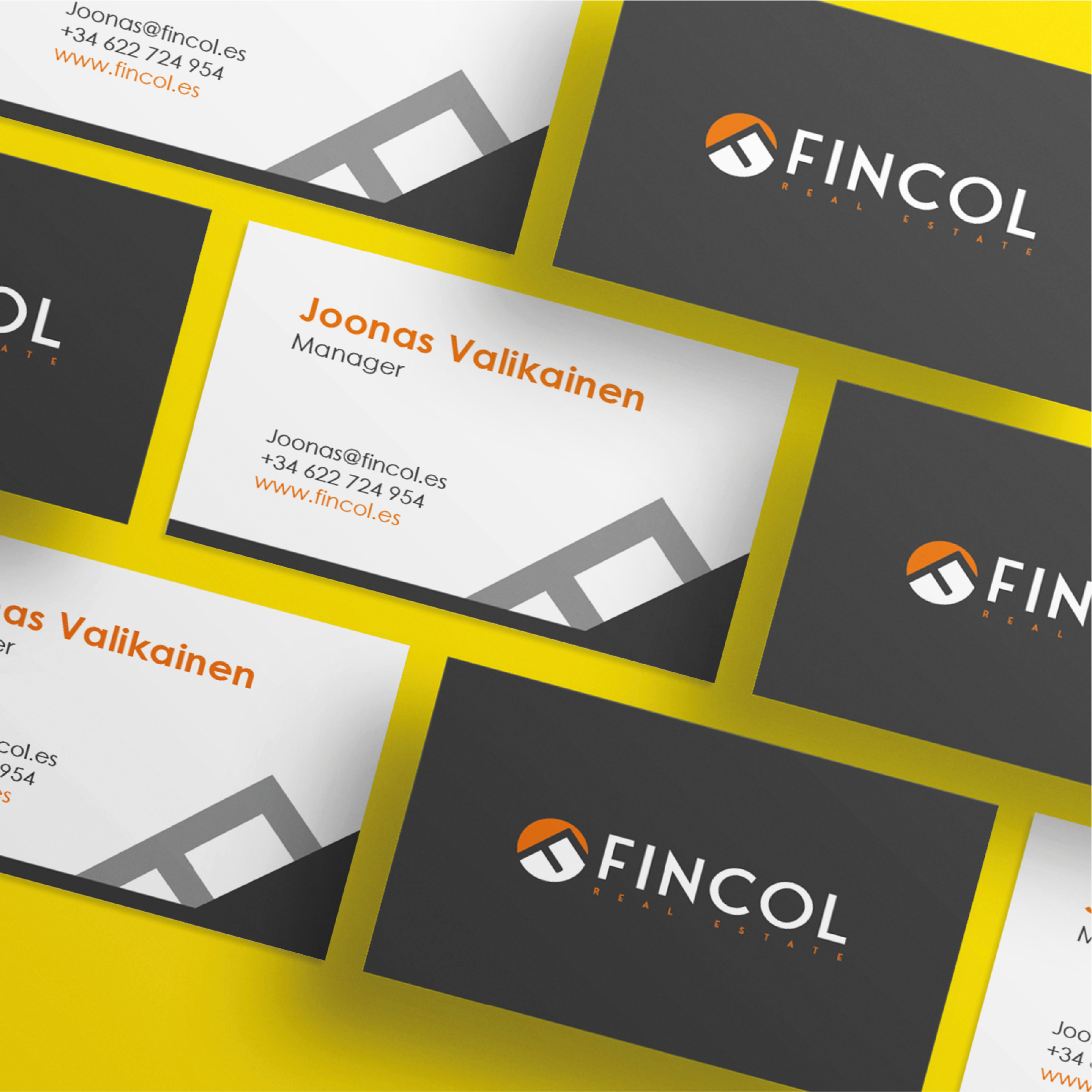 Business cards for Fincol Estate